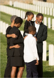 african-american family in Mountain View Cemetery