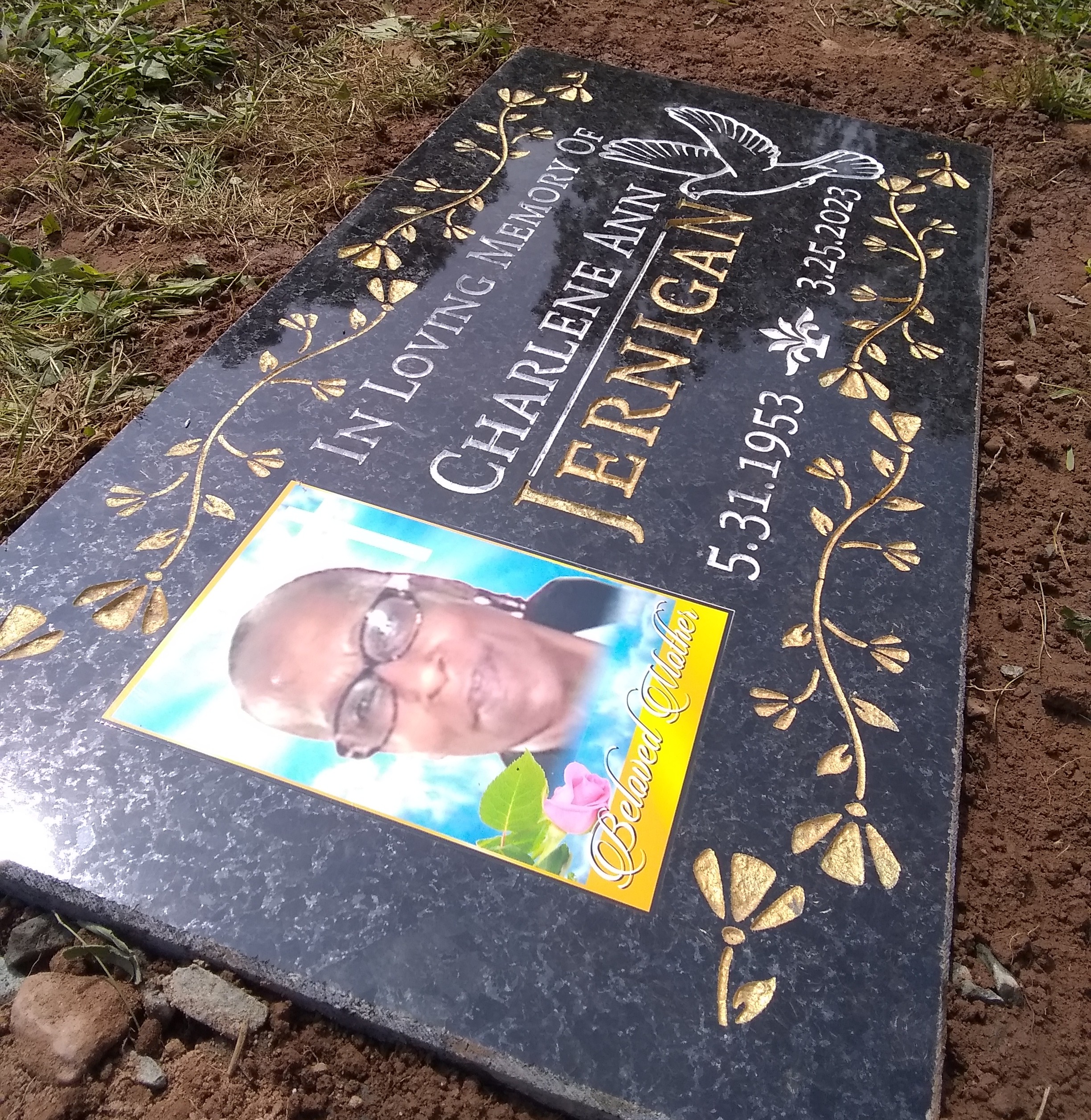 full color gravestone JERNIGAN